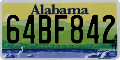 AL license plate 64BF842