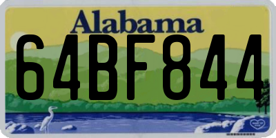 AL license plate 64BF844