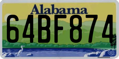 AL license plate 64BF874