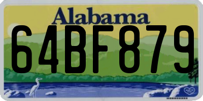 AL license plate 64BF879