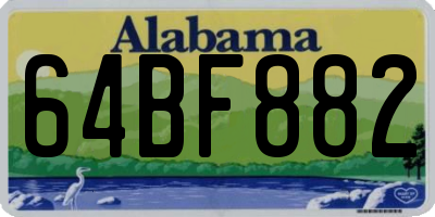 AL license plate 64BF882