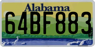 AL license plate 64BF883