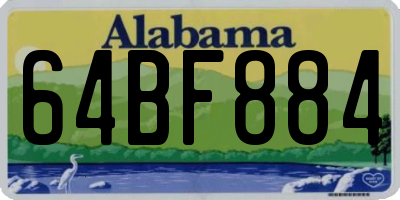 AL license plate 64BF884