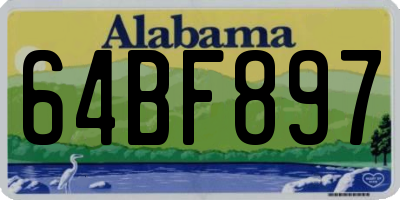 AL license plate 64BF897