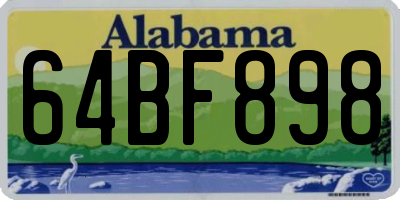 AL license plate 64BF898