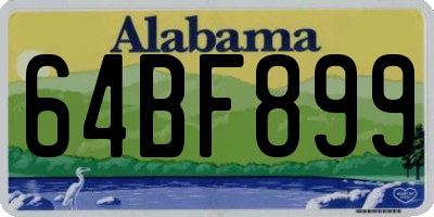 AL license plate 64BF899