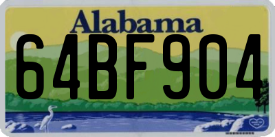 AL license plate 64BF904