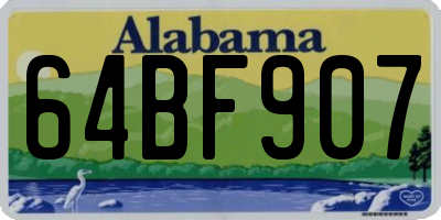 AL license plate 64BF907