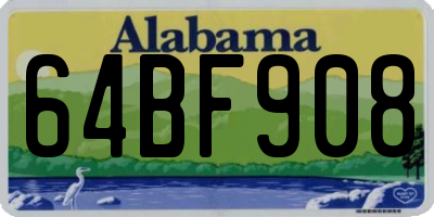 AL license plate 64BF908