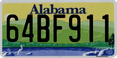 AL license plate 64BF911