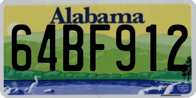 AL license plate 64BF912