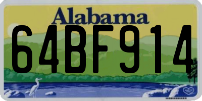 AL license plate 64BF914
