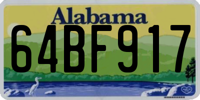 AL license plate 64BF917