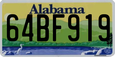 AL license plate 64BF919