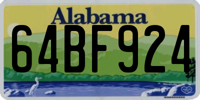 AL license plate 64BF924