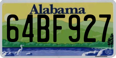 AL license plate 64BF927