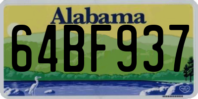 AL license plate 64BF937