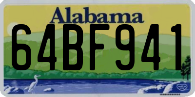 AL license plate 64BF941