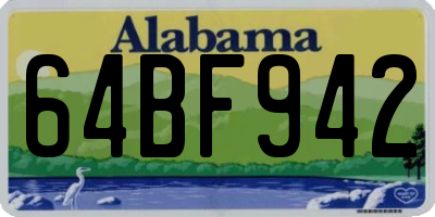 AL license plate 64BF942