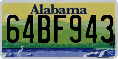 AL license plate 64BF943
