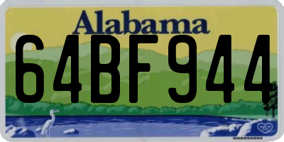 AL license plate 64BF944