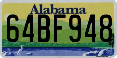 AL license plate 64BF948