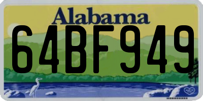 AL license plate 64BF949