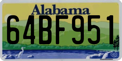 AL license plate 64BF951