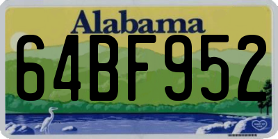 AL license plate 64BF952
