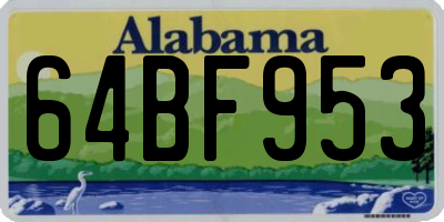 AL license plate 64BF953