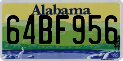 AL license plate 64BF956