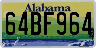 AL license plate 64BF964