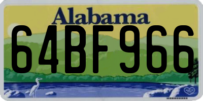 AL license plate 64BF966