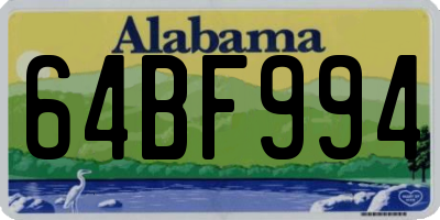 AL license plate 64BF994