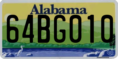 AL license plate 64BG010