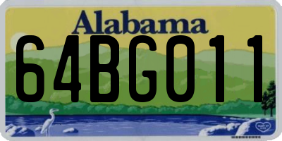 AL license plate 64BG011