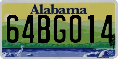 AL license plate 64BG014