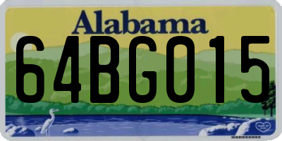 AL license plate 64BG015