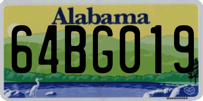 AL license plate 64BG019