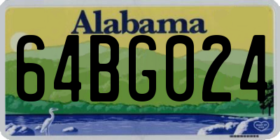 AL license plate 64BG024