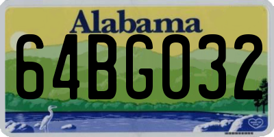 AL license plate 64BG032