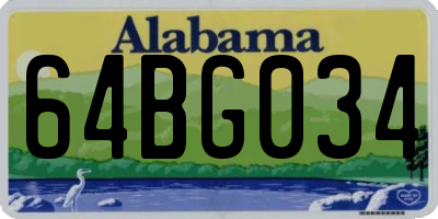 AL license plate 64BG034