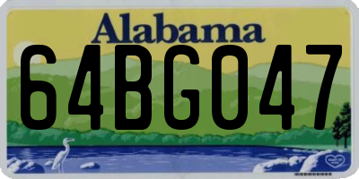 AL license plate 64BG047