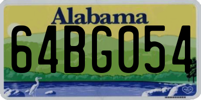 AL license plate 64BG054