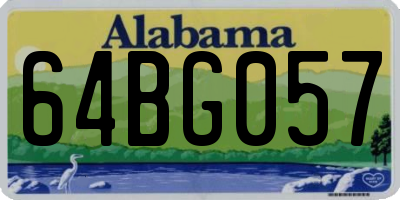 AL license plate 64BG057