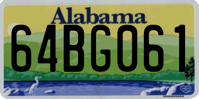 AL license plate 64BG061