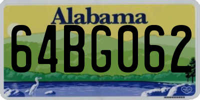 AL license plate 64BG062