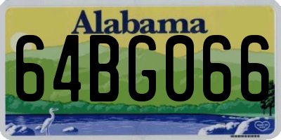 AL license plate 64BG066