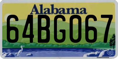 AL license plate 64BG067