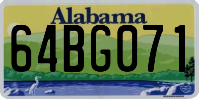 AL license plate 64BG071